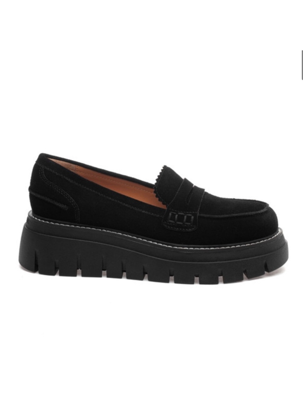 J/SLIDES TYLER Black Suede Chunky Loafer